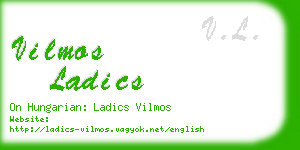 vilmos ladics business card